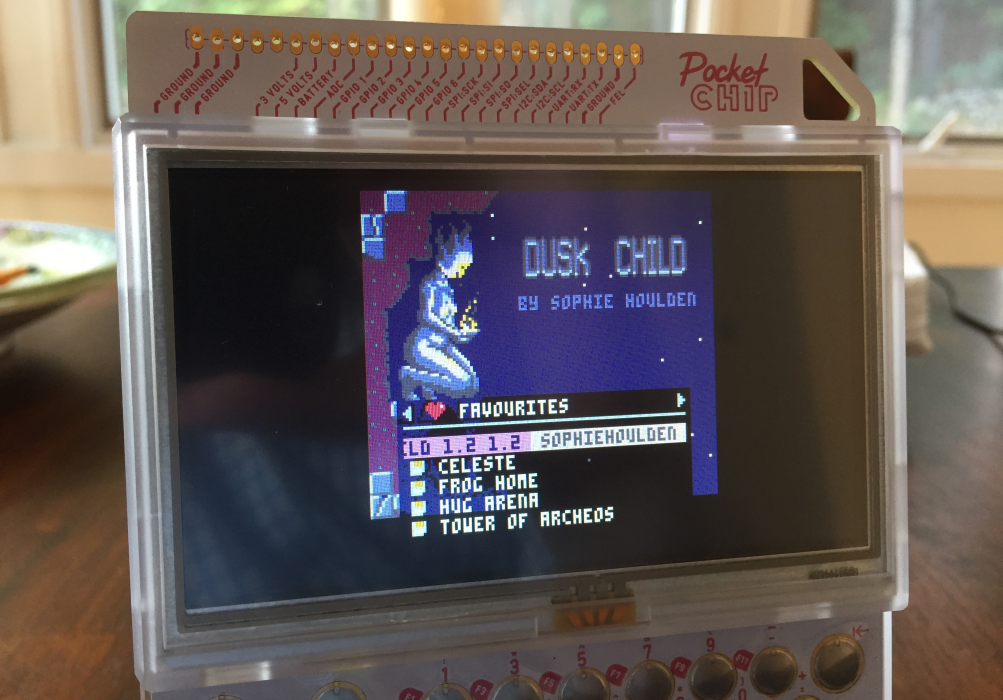 The PICO-8 launcher displayed on the Pocket CHIP